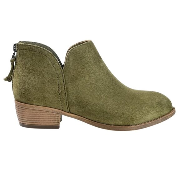 Journee Collection Women's Livvy Side Split Ankle Booties - Olive - Picture 4 of 5